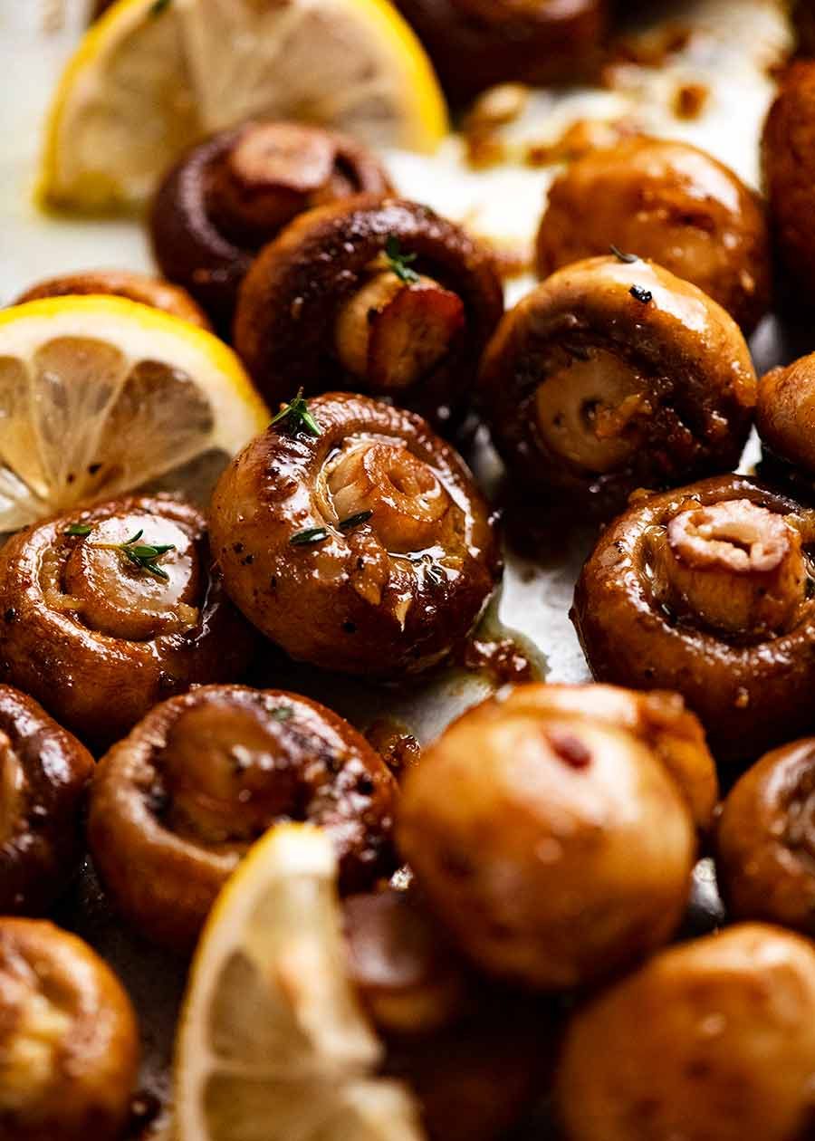 Garlic Butter Roasted Mushrooms: Perfect with Steak & More